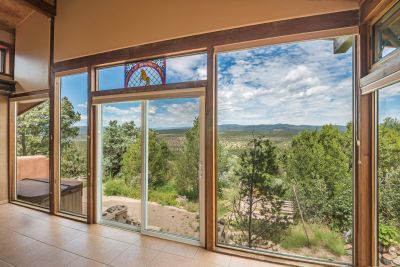 View from sunroom to the Pecos River Valley