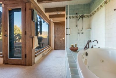 Access to private deck from the master bathroom