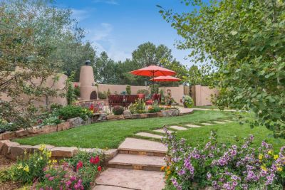 Walkway to the patio area