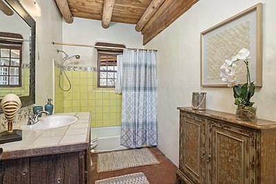 Full Bathroom with Viga Ceiling