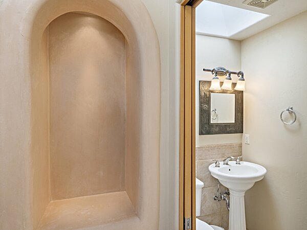 Powder Room and Large Lighted Nicho