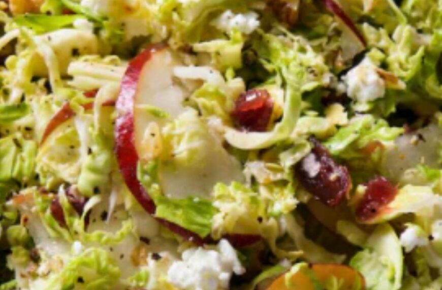 RECIPE: BRUSSELS SPROUT SALAD WITH GREEN CHILE HONEY MUSTARD VINAIGRETTE