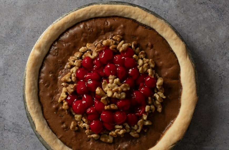 RECIPE: Chocolate Chess Pie with Red Chile and Nuts