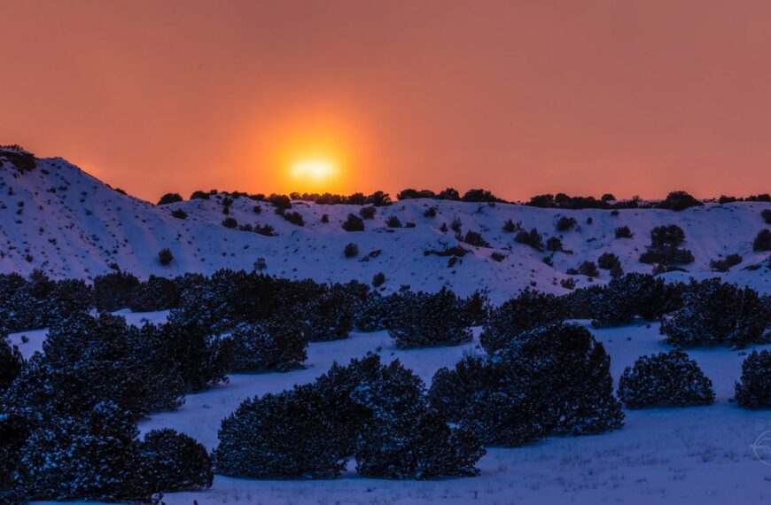 PHOTO: Cold and Snowy Sunset by Ed MacKerrow