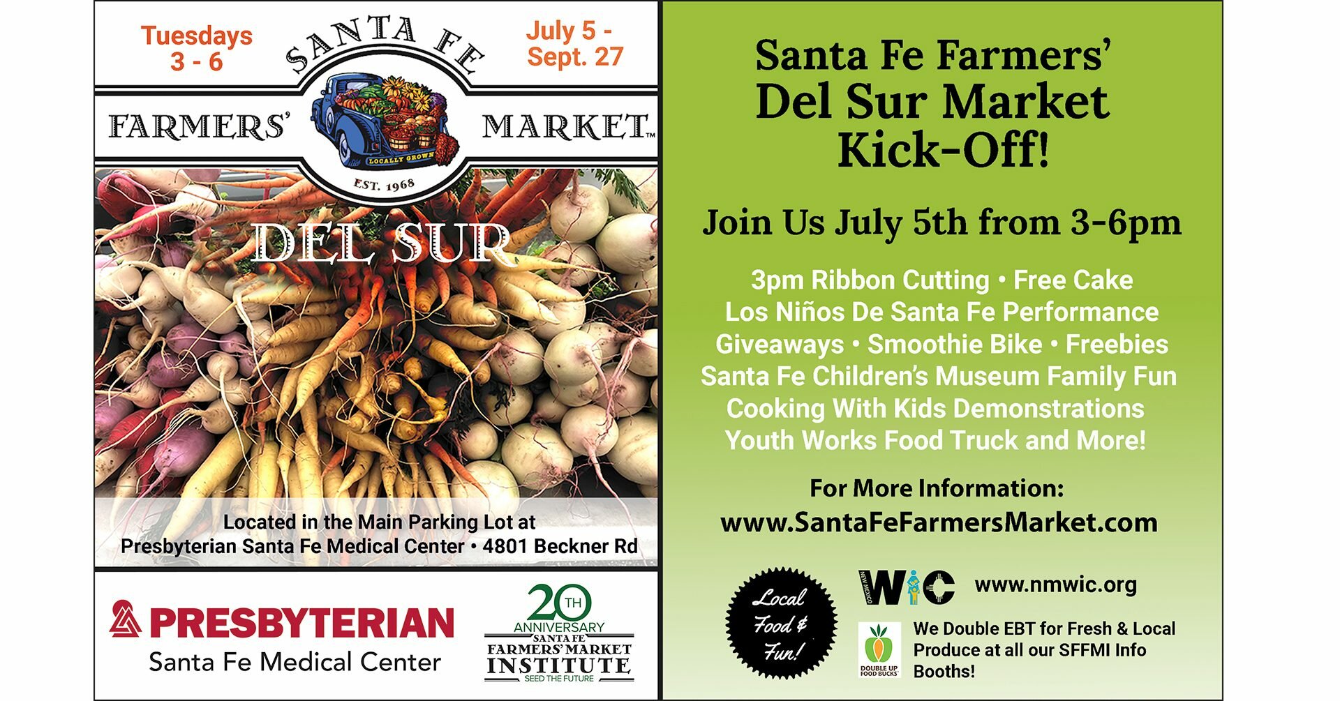 The Santa Fe Farmers’ Del Sur Market Opens Today for the Season!