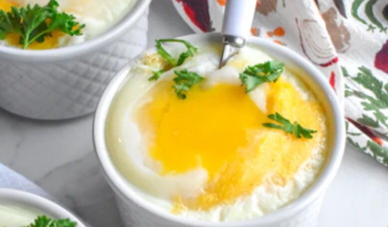 RECIPE: Hatch Green Chile Polenta and Baked Eggs