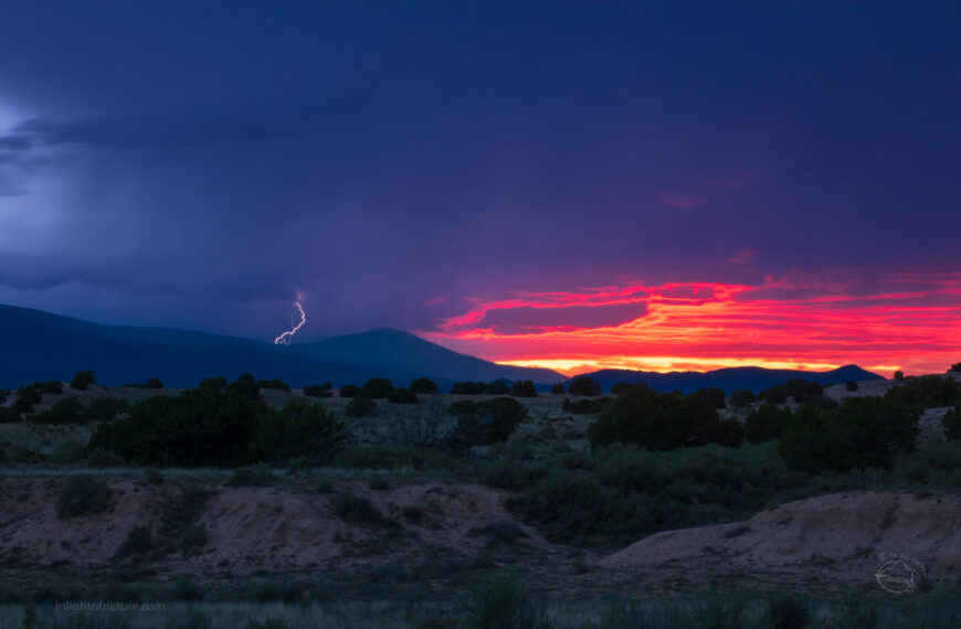 PHOTO: Jemez Mountains, Thunderstorm and Gap Light by Ed MacKerrow