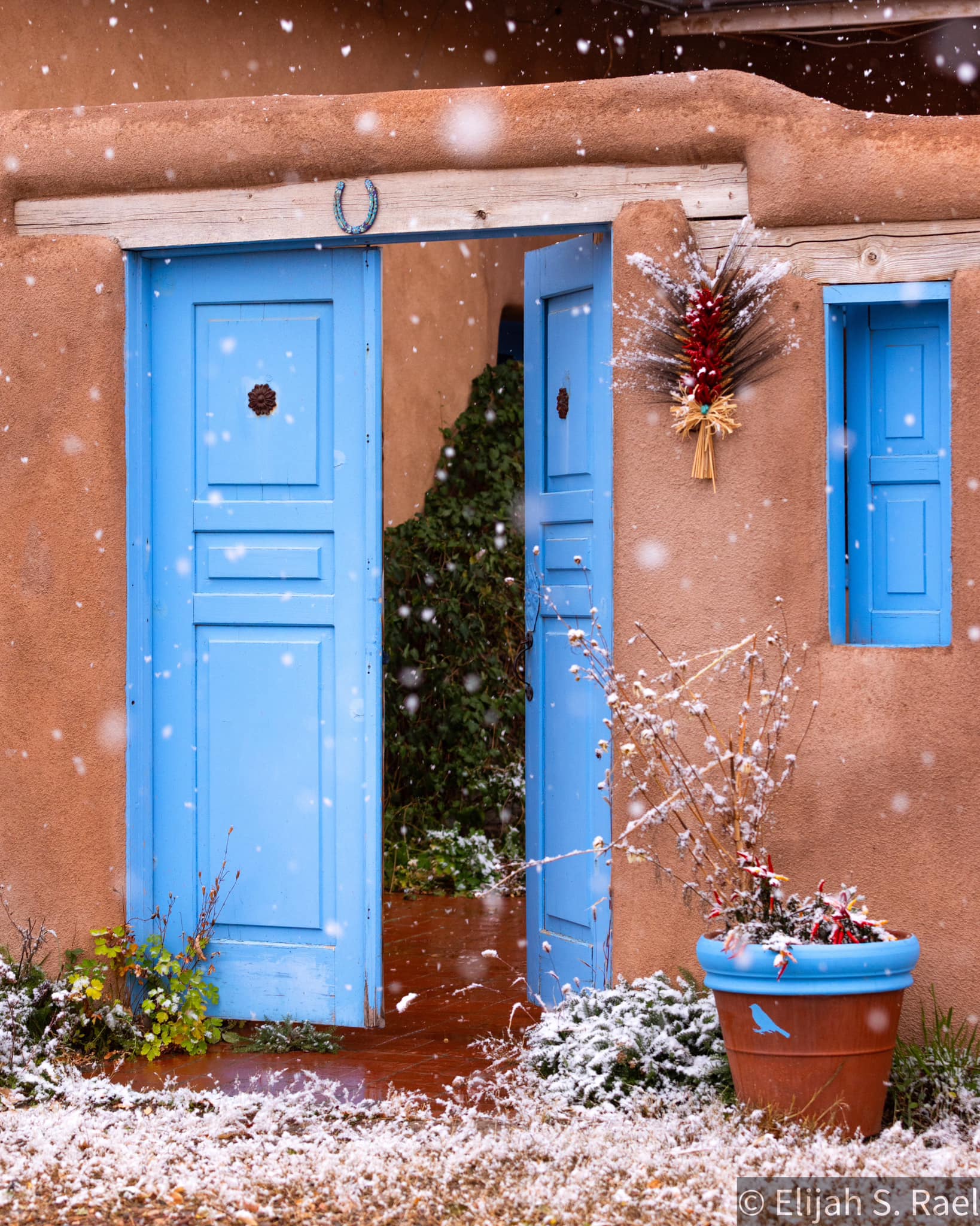 PHOTO: Light snow from Ranchos de Taos by Elijah Rael