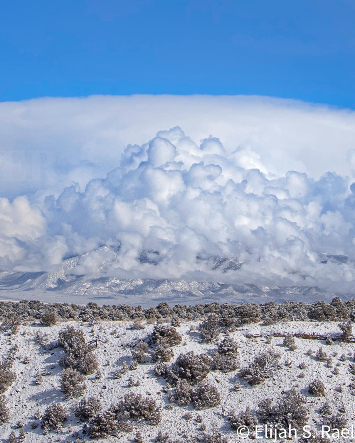 PHOTO: Mountain of clouds over Pueblo Peak by Elijah Rael