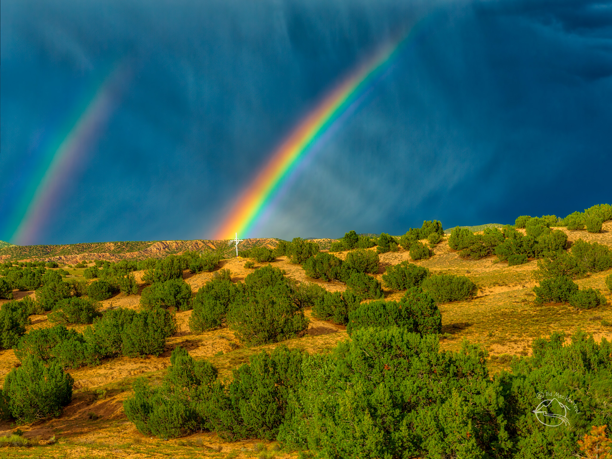 PHOTO: Rainbow Light on Cross by Ed MacKerrow