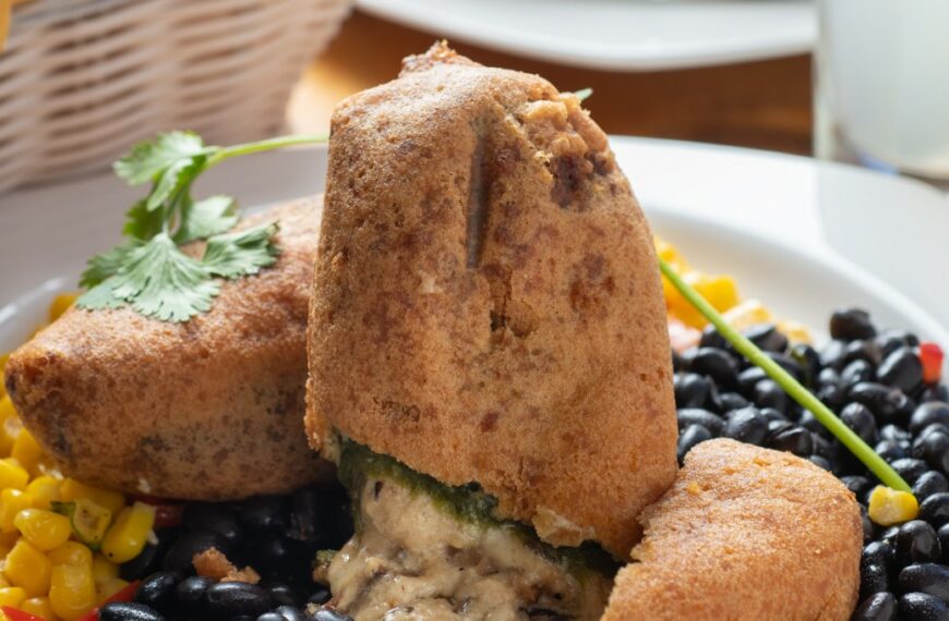 RECIPE: Shiitake Mushroom Chiles Rellenos with Corn Coulis