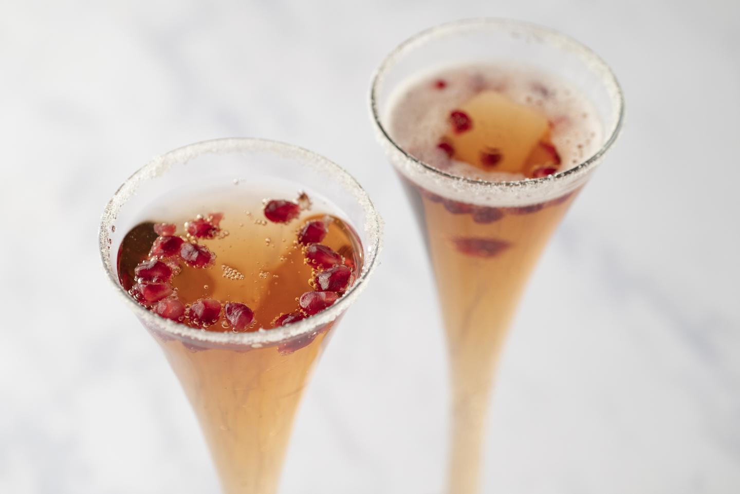 RECIPE: Sparkling Pomegranate Snowflake Mocktail