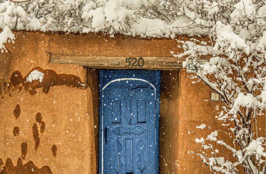 PHOTO: Taos Blue, Adobe and Snow by Terrance Haanen