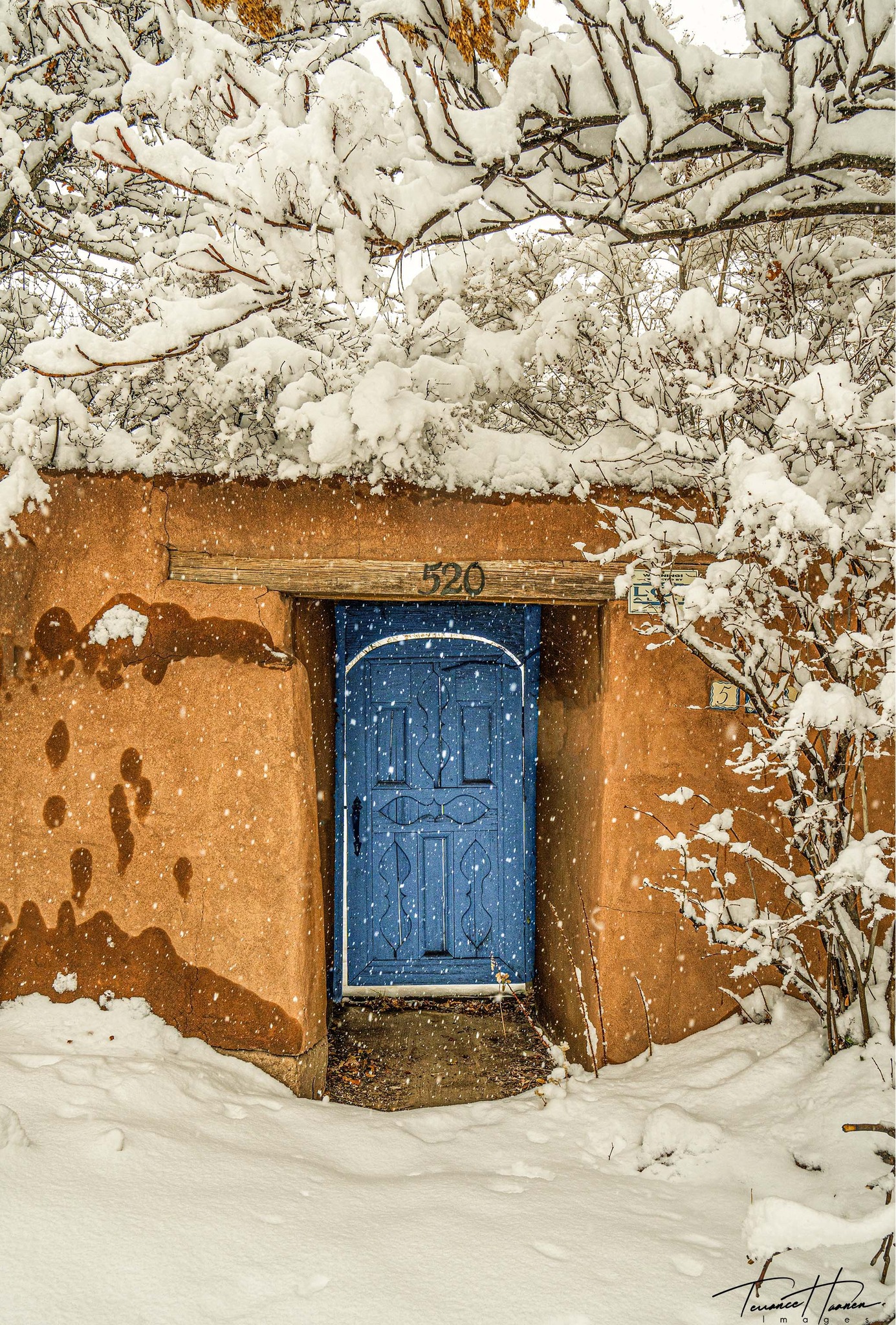 PHOTO: Taos Blue, Adobe and Snow by Terrance Haanen