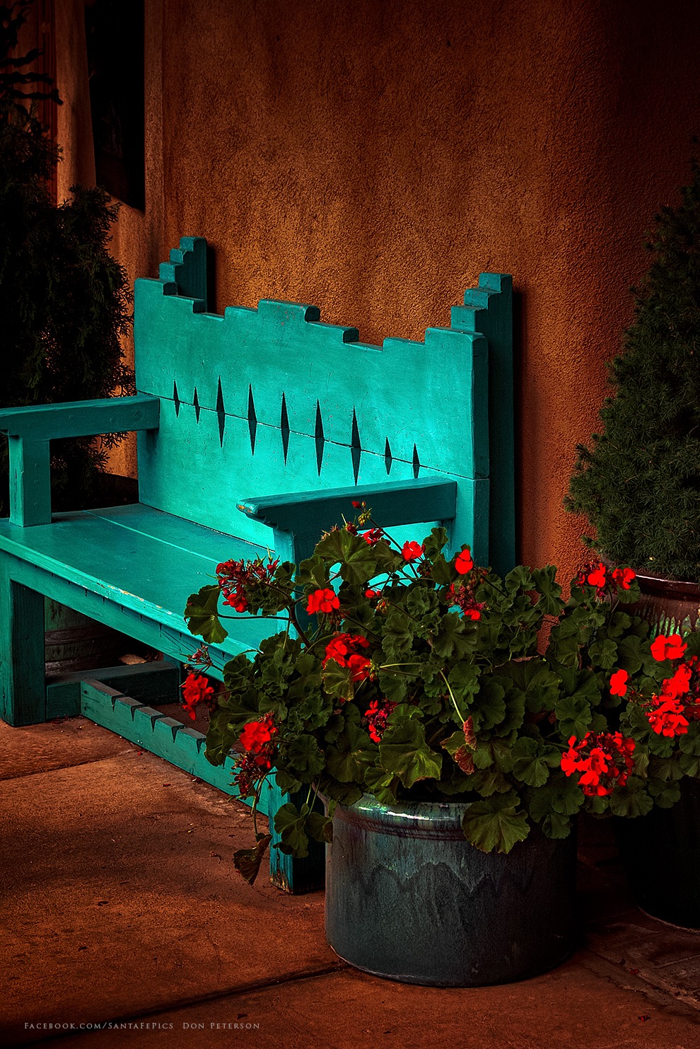 PHOTO: The Handcrafted Turquoise Bench by Don Peterson